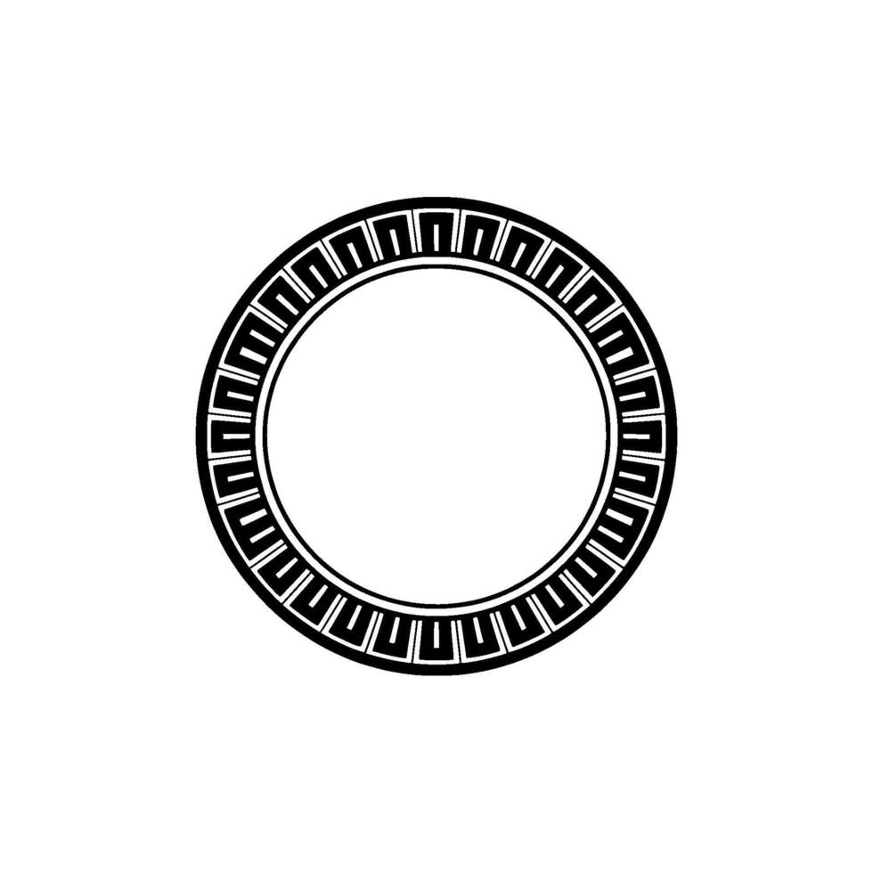 Geometric Circle Frame, Classical , Minimalist vector