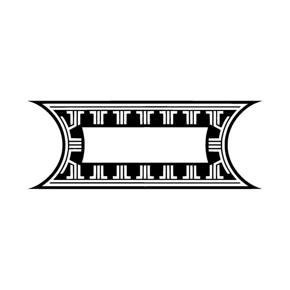 Art Deco Scroll Ornament, Geometric, Pattern vector