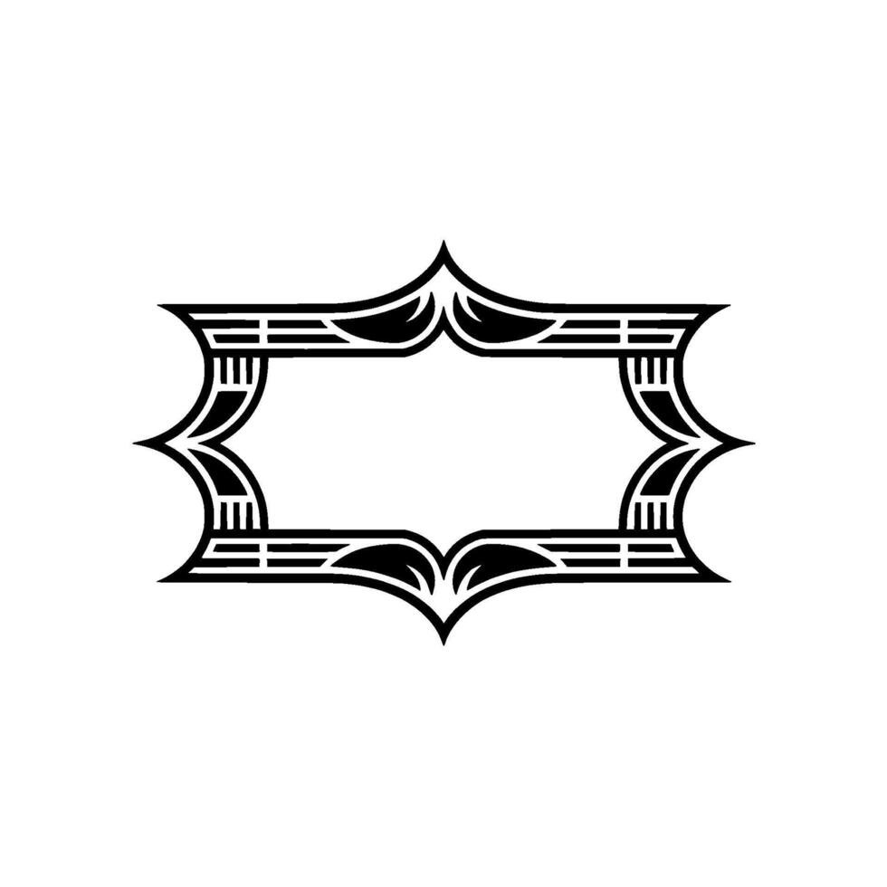 Art Deco Frame, Geometric Ornament, Elegant Border - Stylized vector