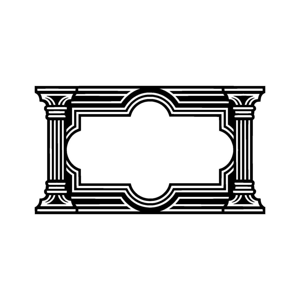 Art Deco Frame, Elegant Ornament, Vintage, Classical vector