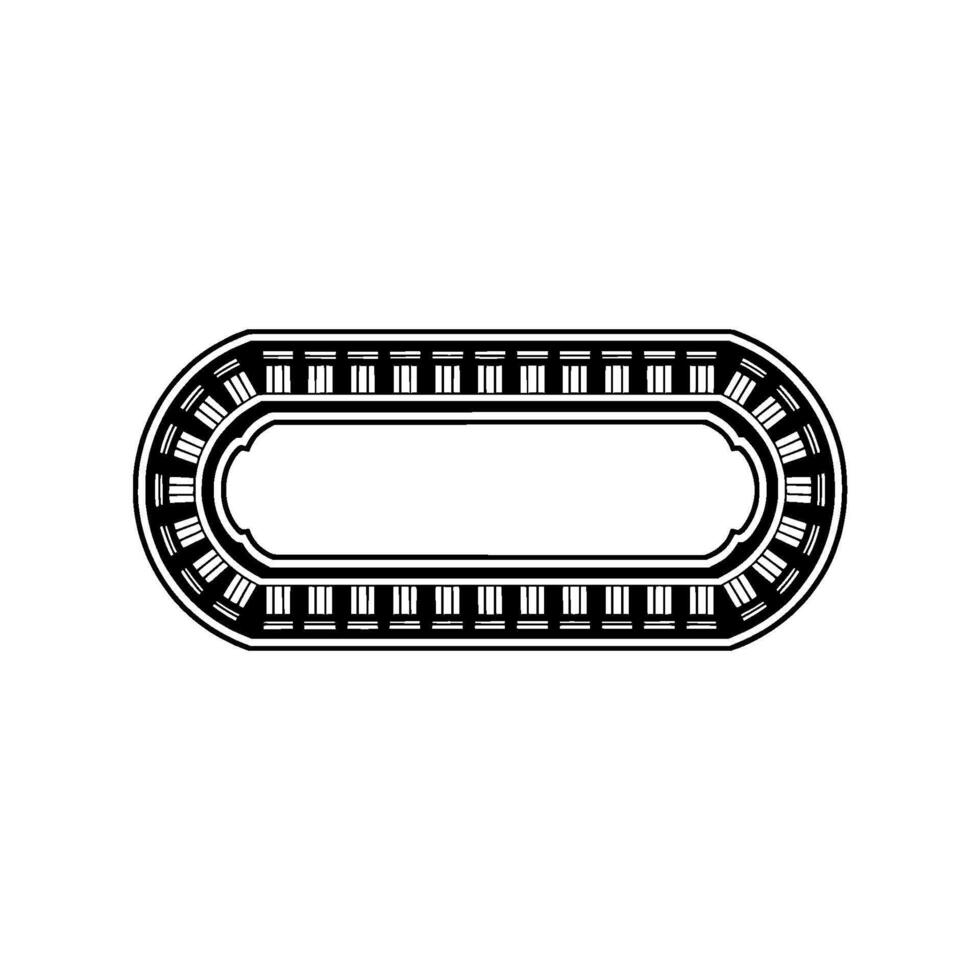 Minimalist Stadium Outline, Geometric , Modern Emblem vector