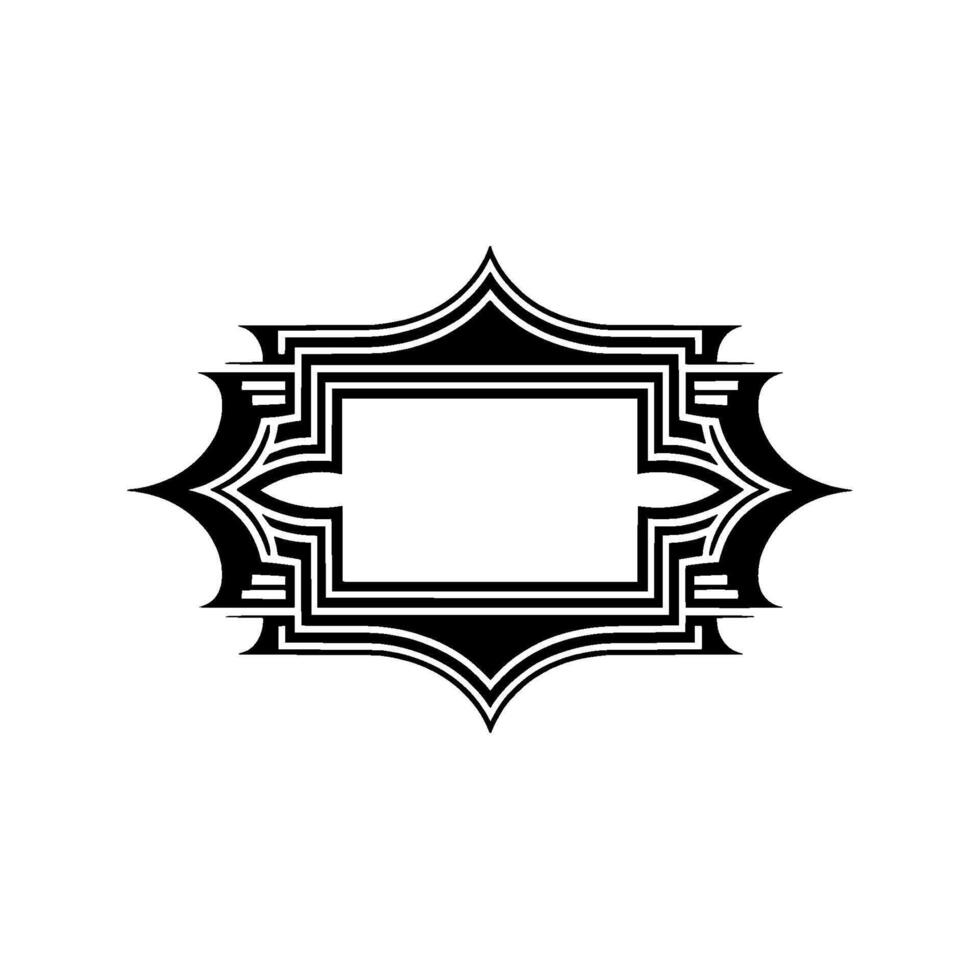 Art Deco Frame, Geometric Ornament, Elegant Border, Vintage, Symmetry vector