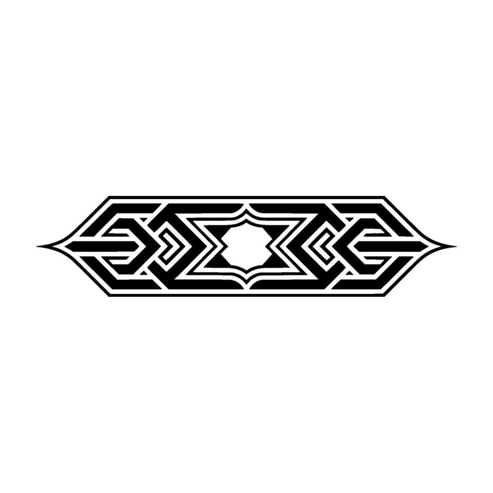 Geometric Celtic Ornament, Black White, Intricate vector