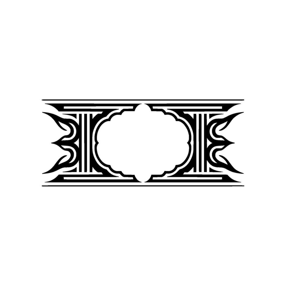Art Deco Border Ornament, Geometric , Elegant Detail, Pattern vector