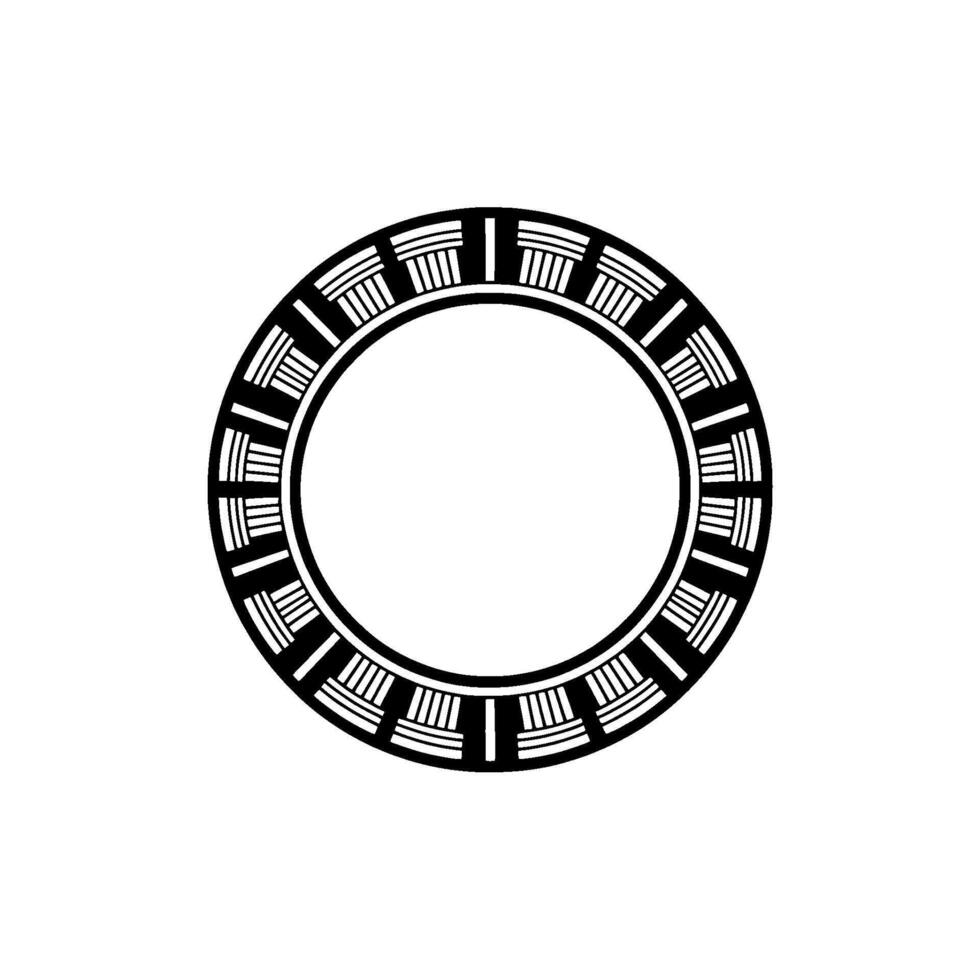 Geometric Circle Frame, Minimalist , Circular Motif, Ornament vector