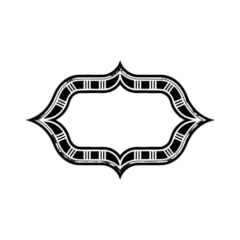 Art Deco Ornament Border, Elegant Frame vector