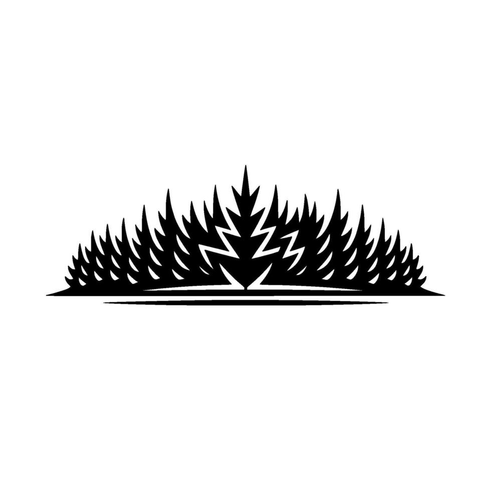 Minimalist Pine Forest Emblem, Rustic Silhouette vector
