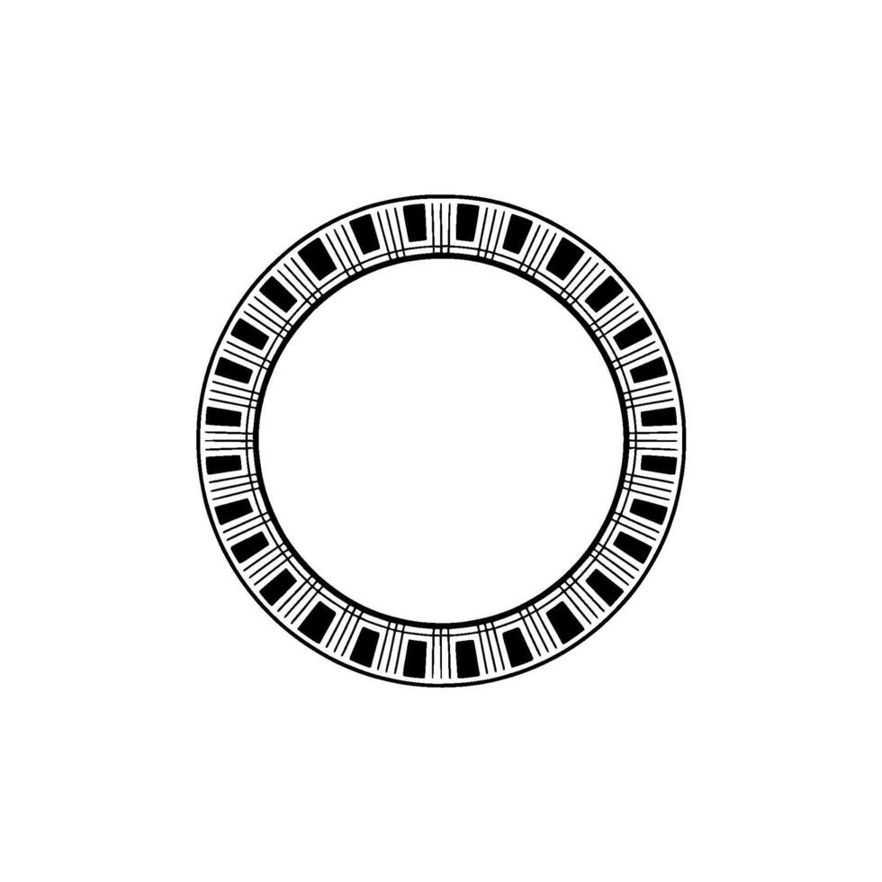 Circular Keyboard Frame, Minimalist vector