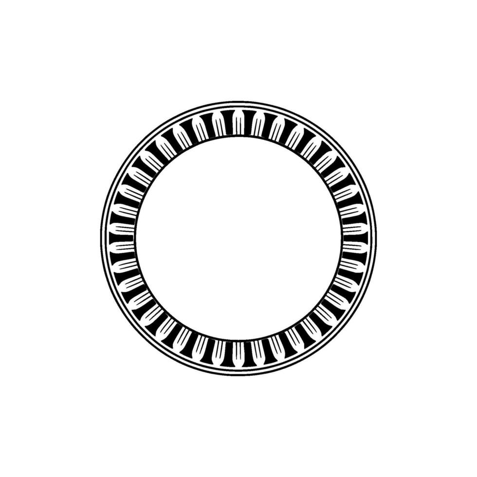 Geometric Circle Frame, Minimalist , Vintage Aesthetic, Monochrome vector