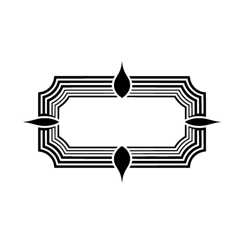 Art Deco Frame, Geometric Ornament, Minimalist, Lines vector