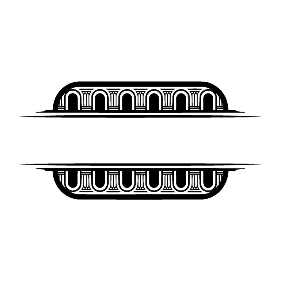 Art Deco Border Elements, Geometric , Stylized Typography vector