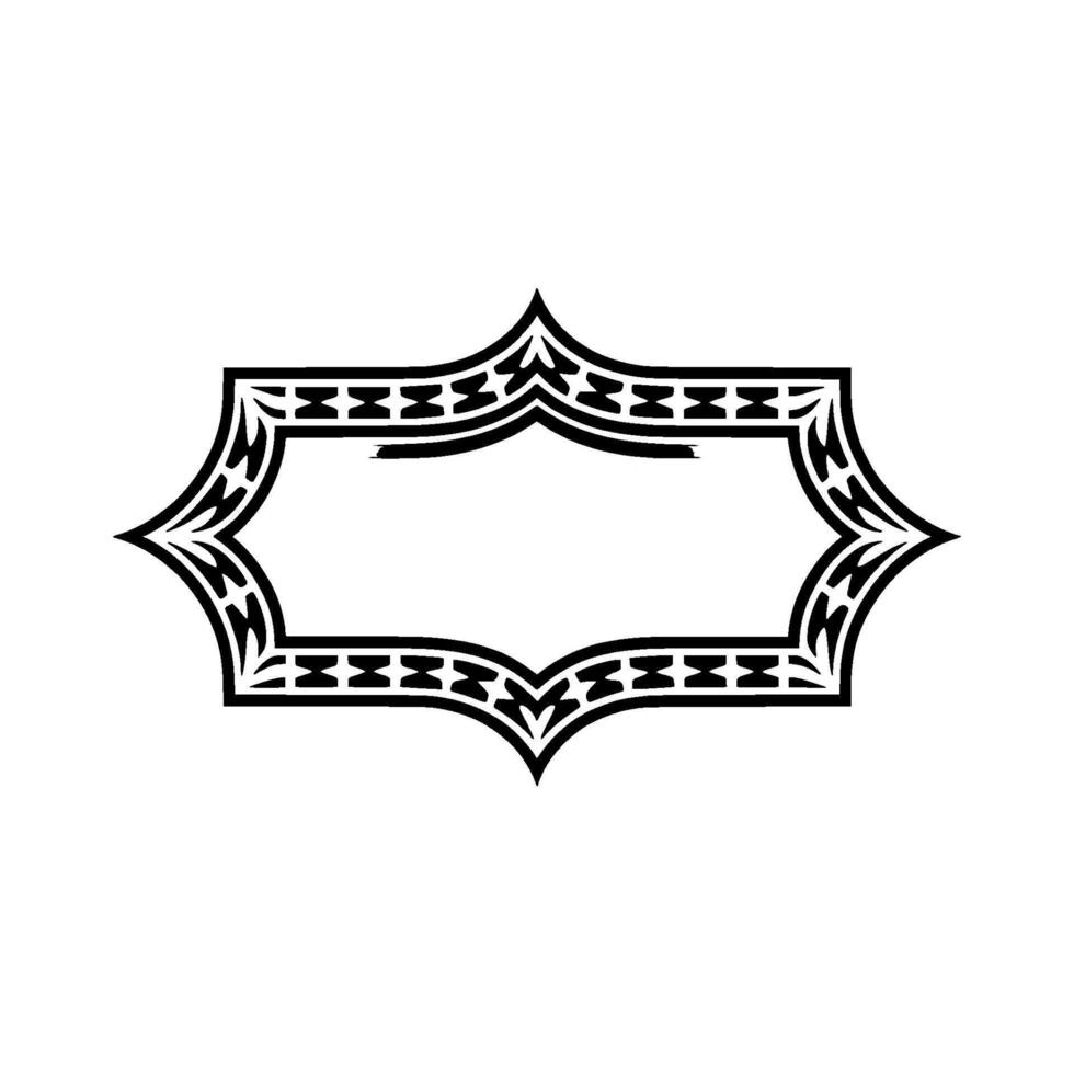 Geometric Tribal Frame, Elegant Border vector