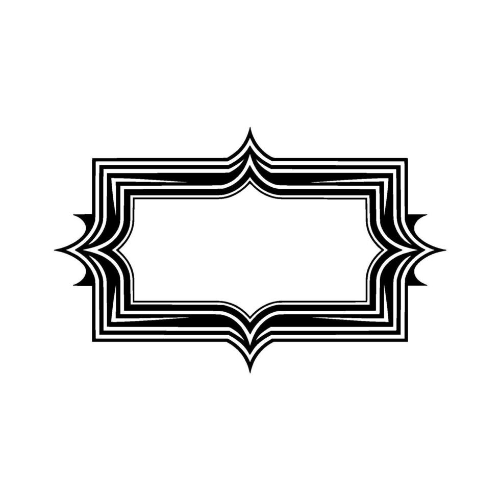 Geometric Wave Frame, Minimalist, Abstract vector