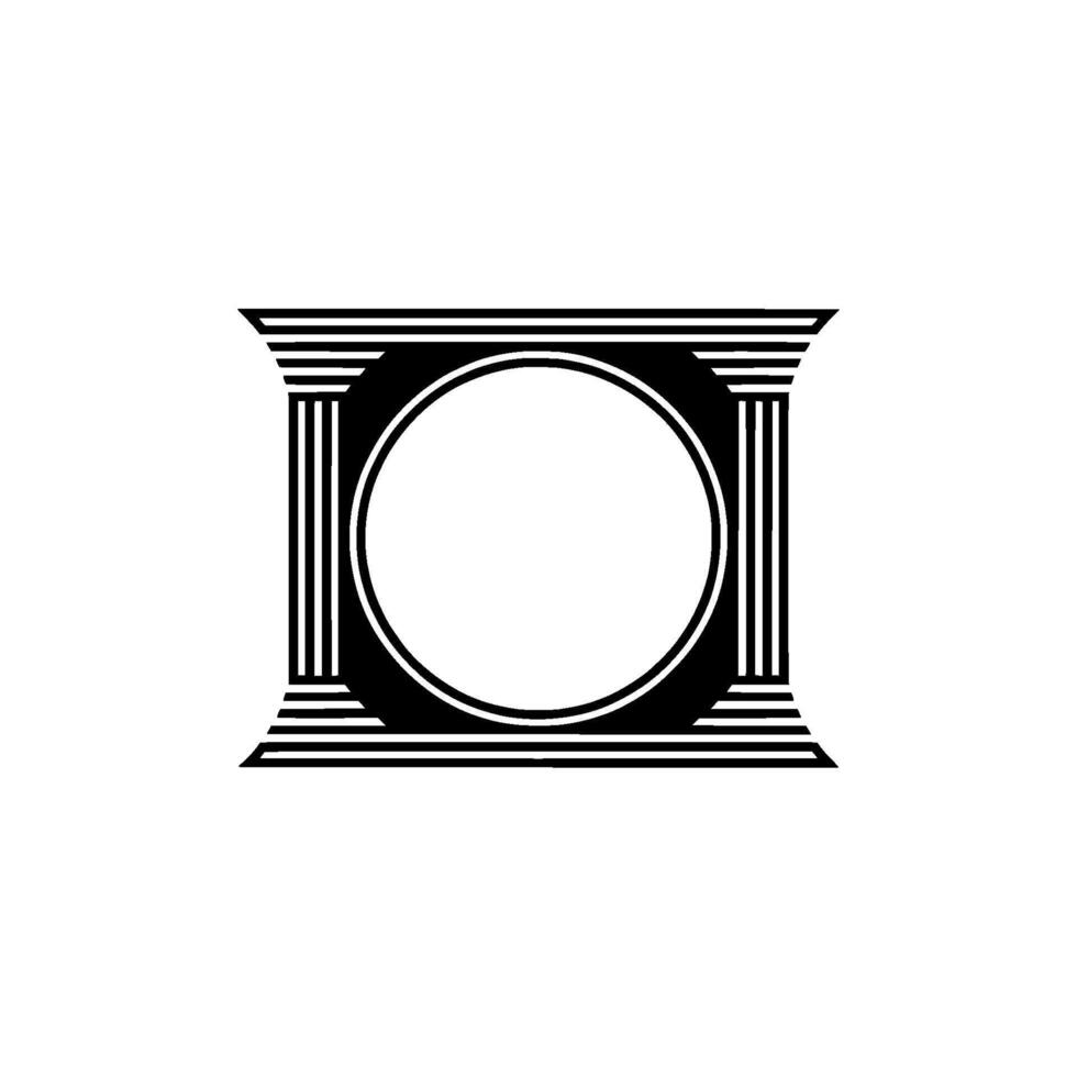 Geometric Circle Frame, Minimalist , Classic Elegance vector