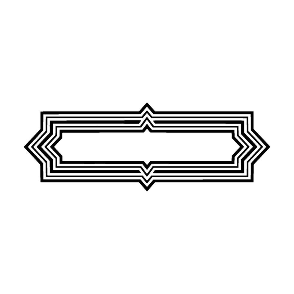 Geometric Deco Frame, Layered Lines, Minimalist - Pattern vector