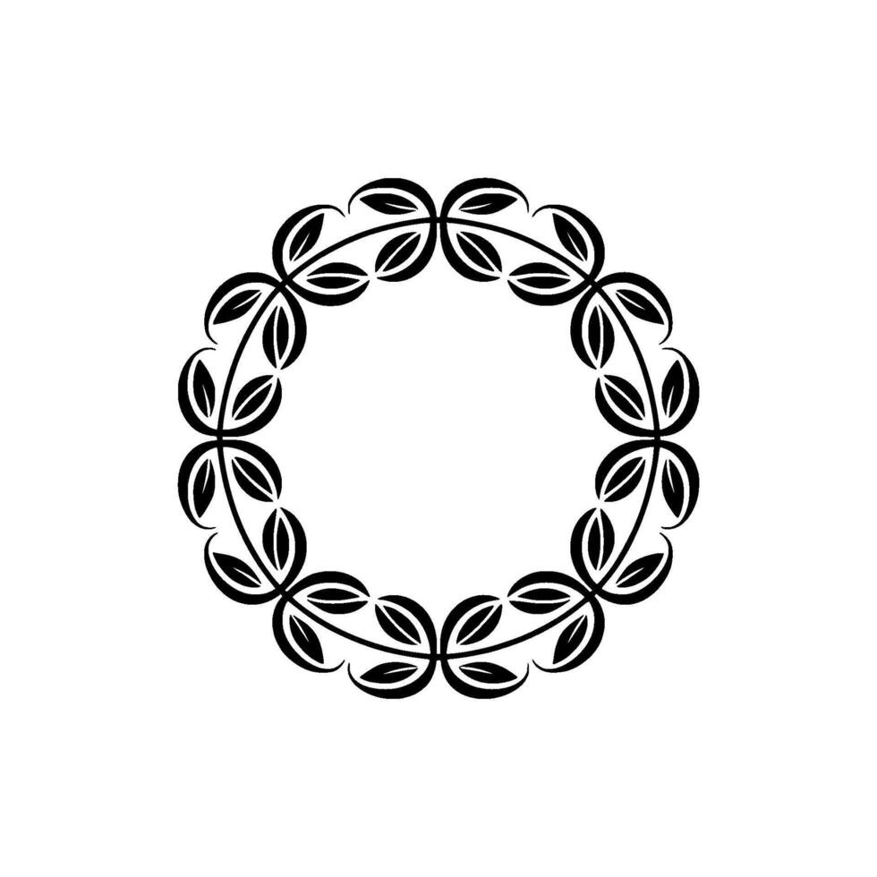 Elegant Botanical Wreath, Vintage , Circular Ornament vector
