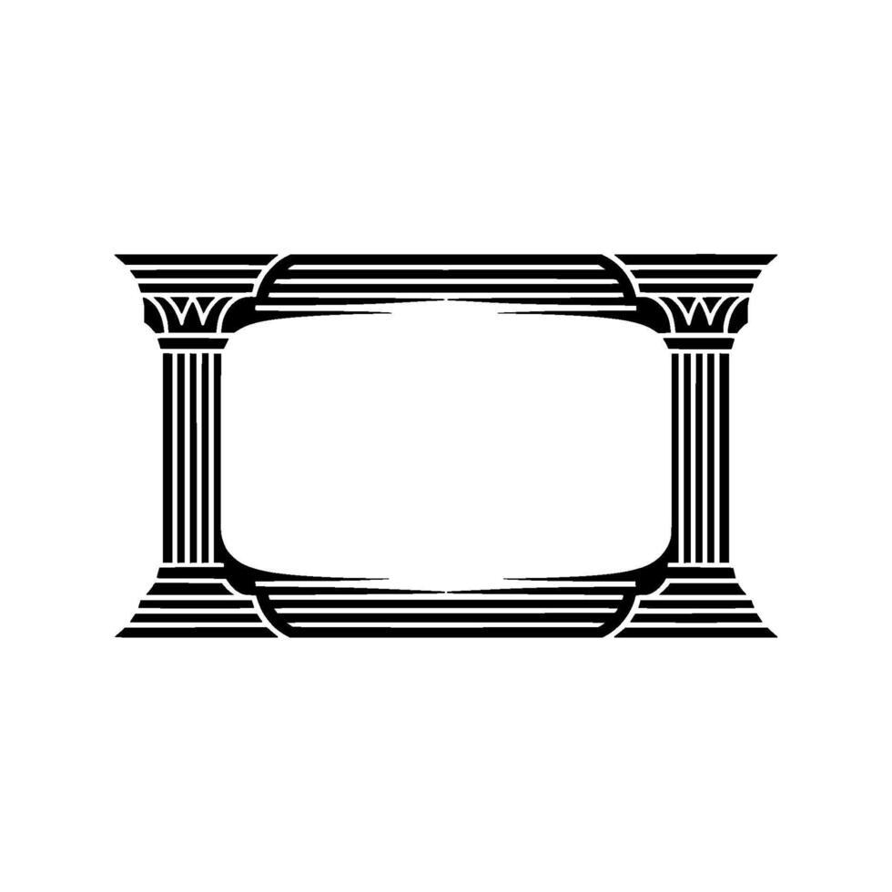 Art Deco Frame, Classical Elegance, Minimalist vector