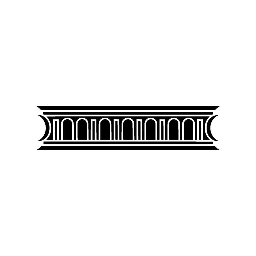 Art Deco Column Ornament, Geometric , Vintage Style vector
