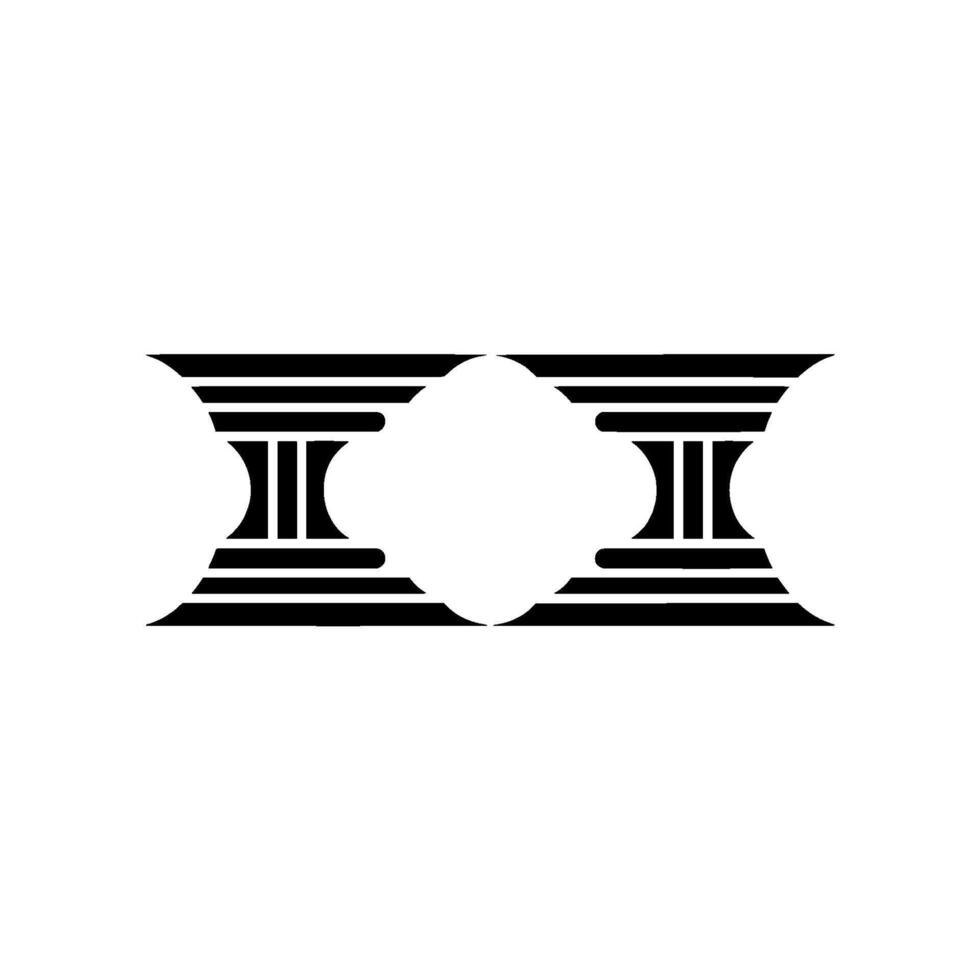 Dichotomy, Symmetry, Minimalist Pillars Balanced Contrast vector