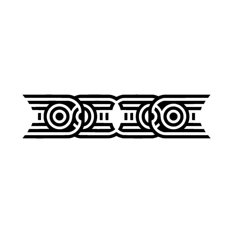 Geometric Deco Border, Stylized Ornamentation - Symmetrical vector
