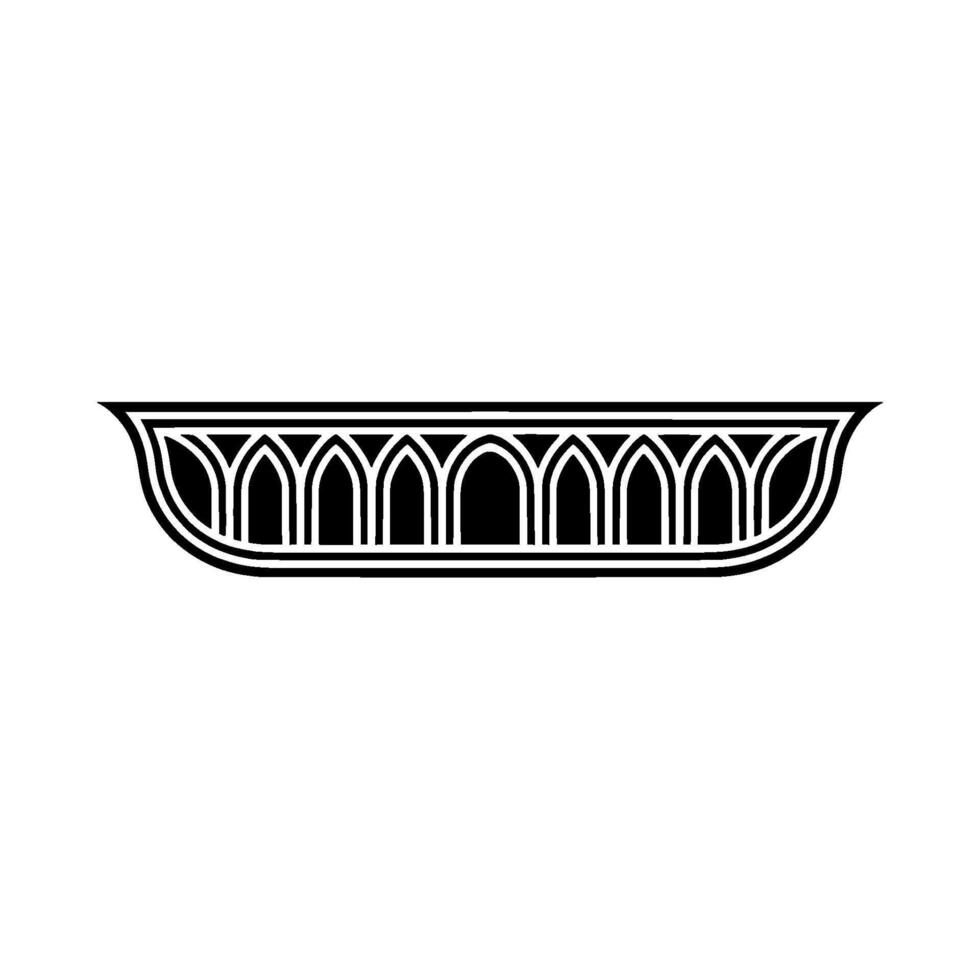 Art Deco Boat Silhouette, Minimalist, Geometric vector