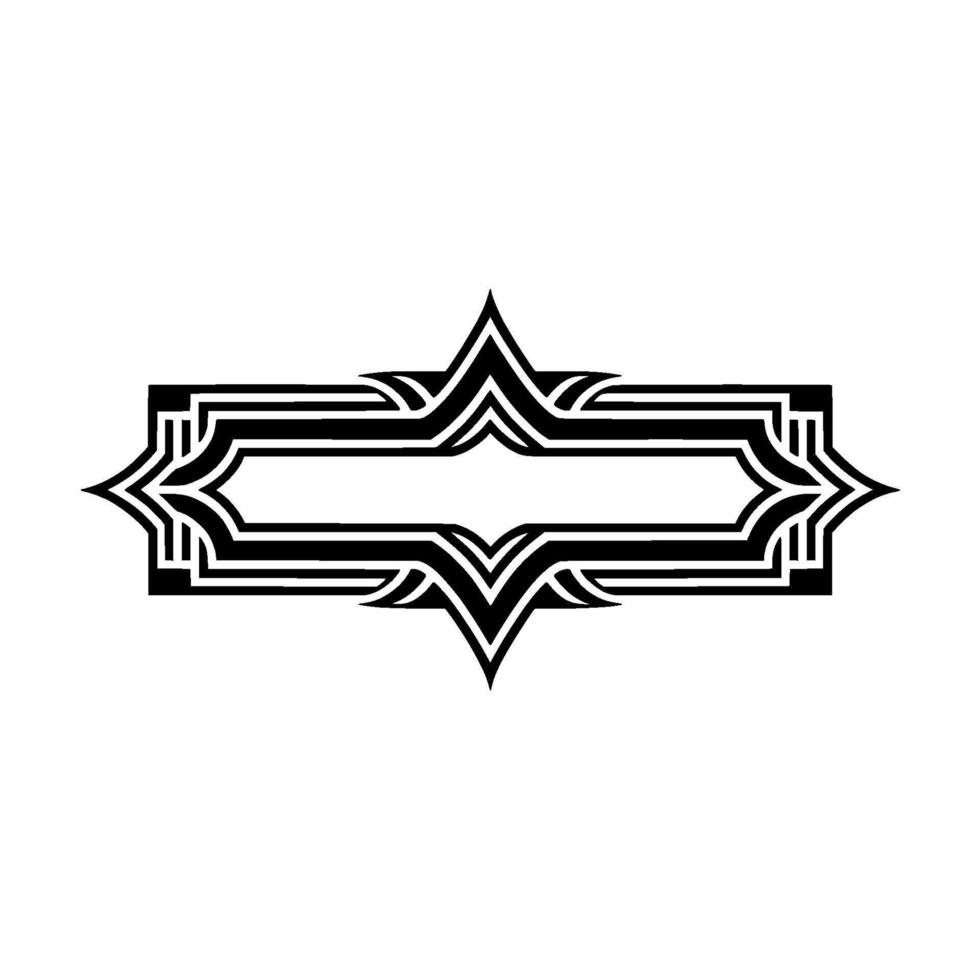Art Deco Frame, Geometric Ornament, Elegant Border, Vintage - Symmetry vector