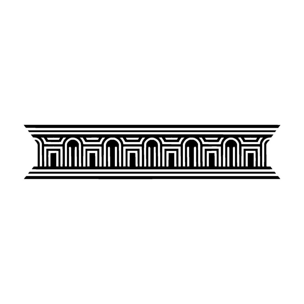 Art Deco Geometric Border, Streamlined , Elegant Ornamentation vector