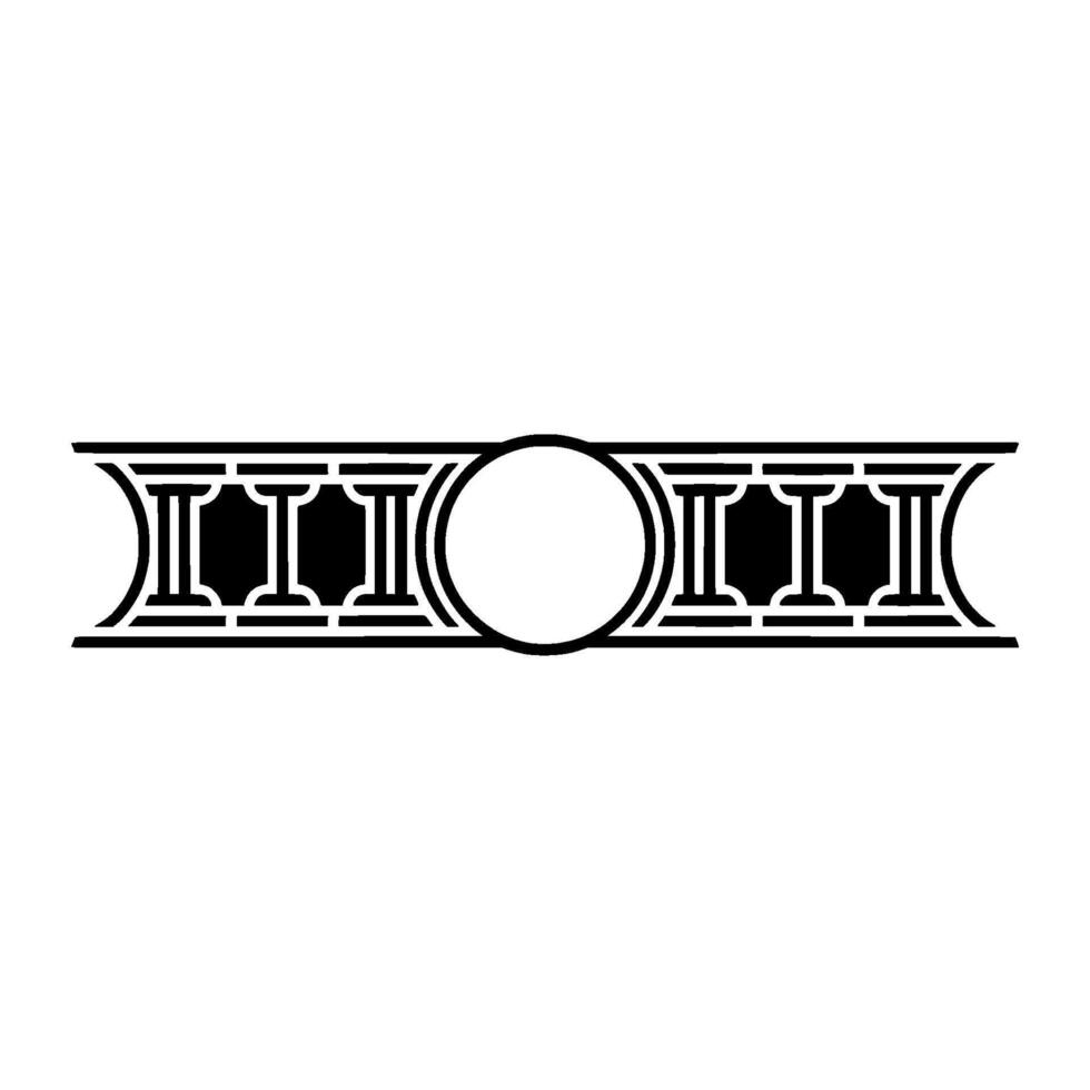 Geometric Moon Border, Art Deco Style vector