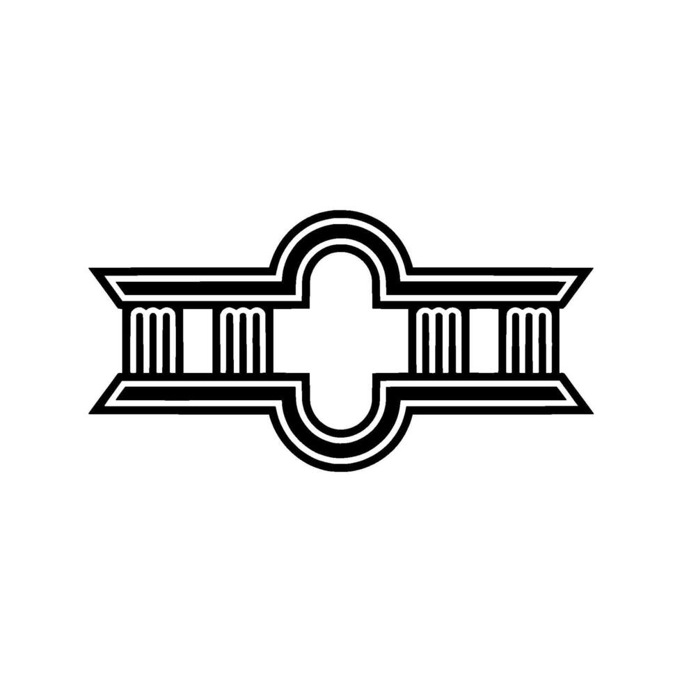 Art Deco Emblem Geometric Ornamentation, Vintage Style vector