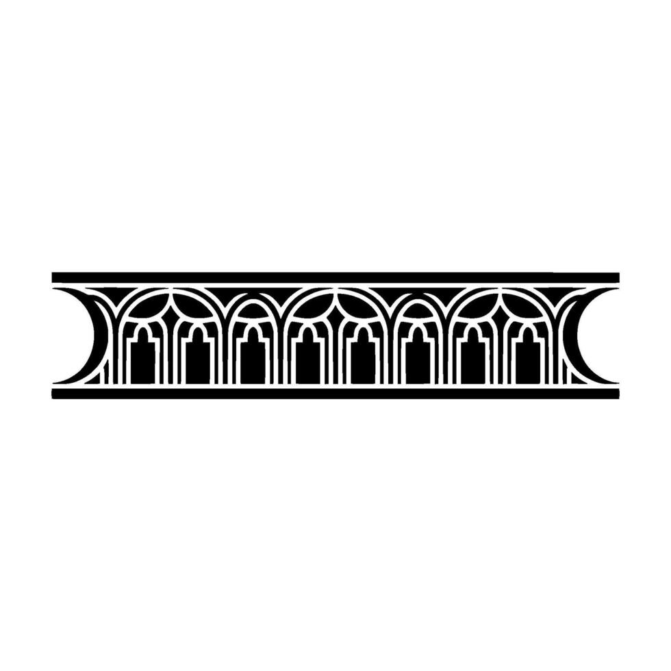 Gothic Arch Ornament Border, Elegant Element vector