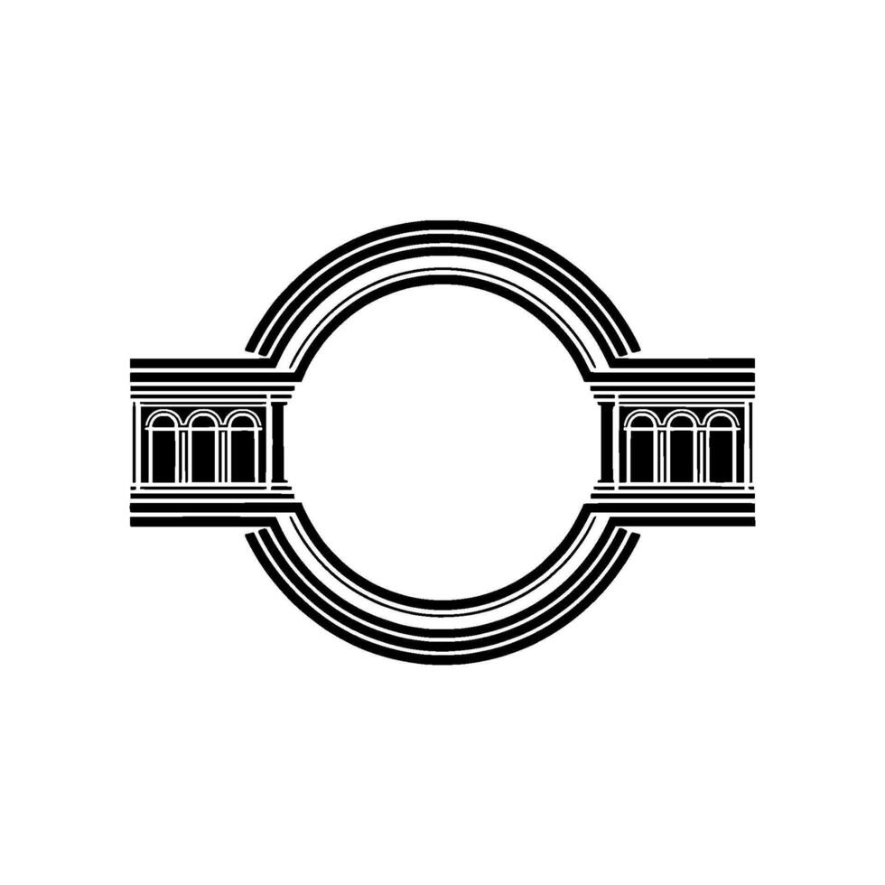 Geometric Archway, Classical Revival, Minimalist vector