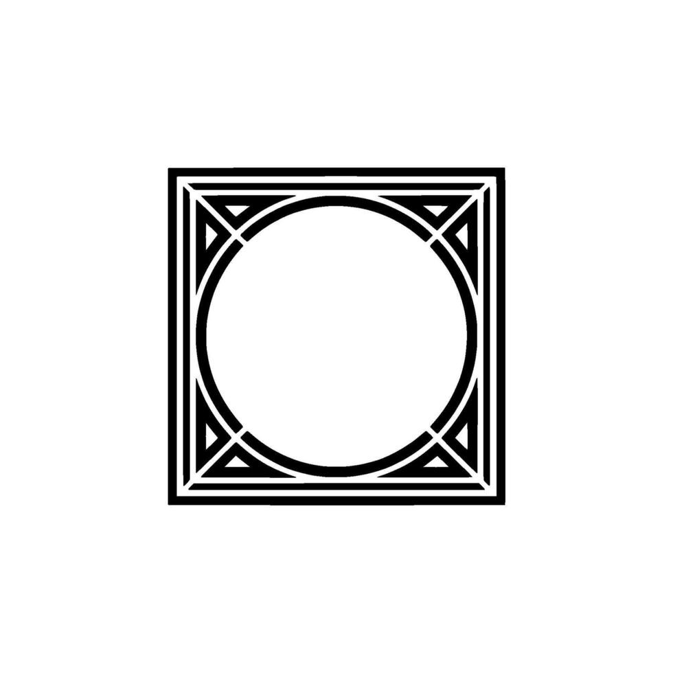 Geometric Frame, Minimalist , Circular Motif, Geometry vector