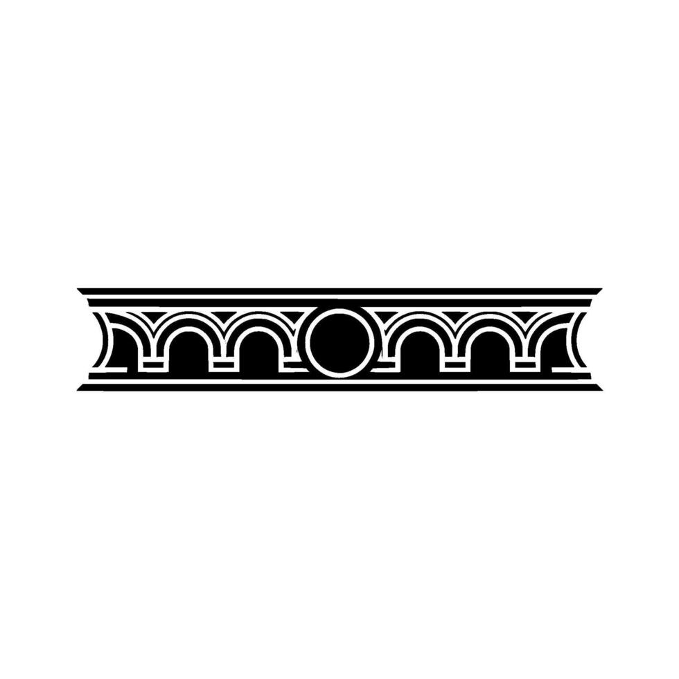 Geometric Ornament Border, Minimalist, Pattern vector