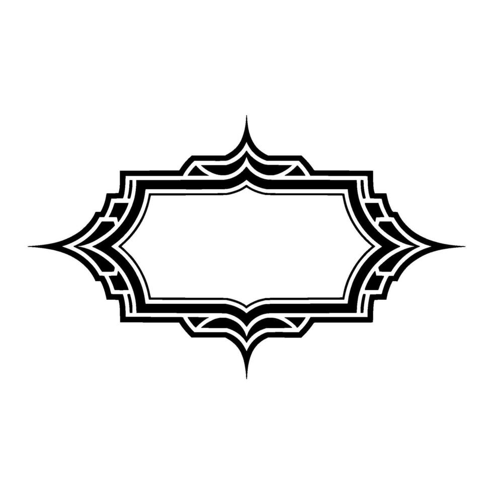 Intricate Deco Frame, Elegant Border, Vintage, Ornament vector