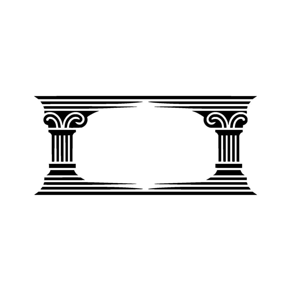 Classical Column Frame, Elegant Element vector