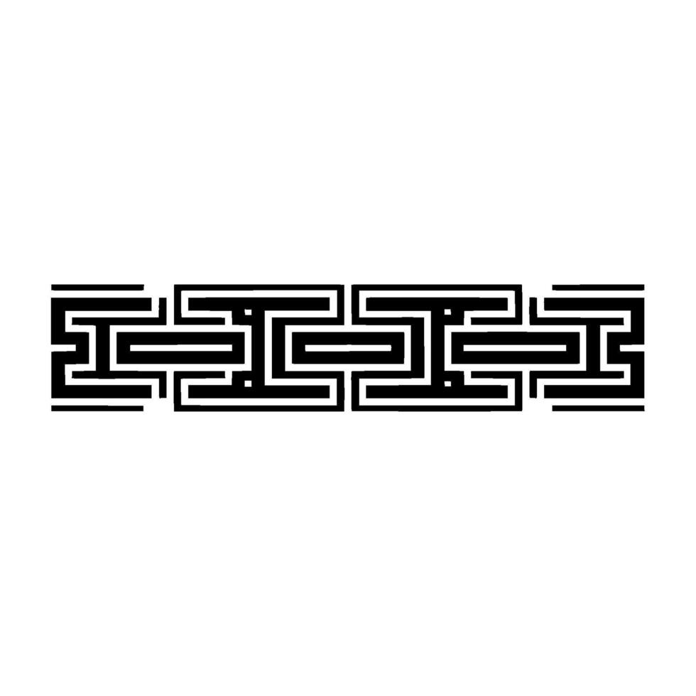 Geometric Maze Border, Minimalist , Sophisticated Pattern vector