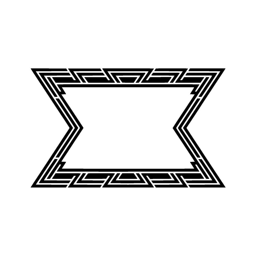Geometric Zeta Frame, Minimalist vector