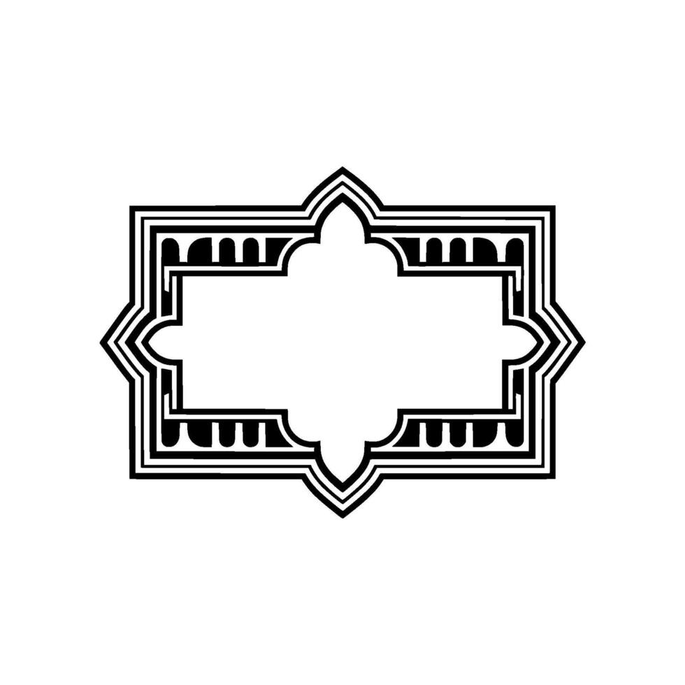 Art Deco Frame, Geometric Ornament, Elegant Border, Retro vector