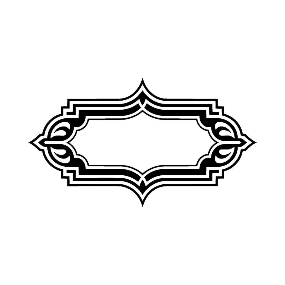 Intricate Black Frame, Decorative Border, Elegant vector