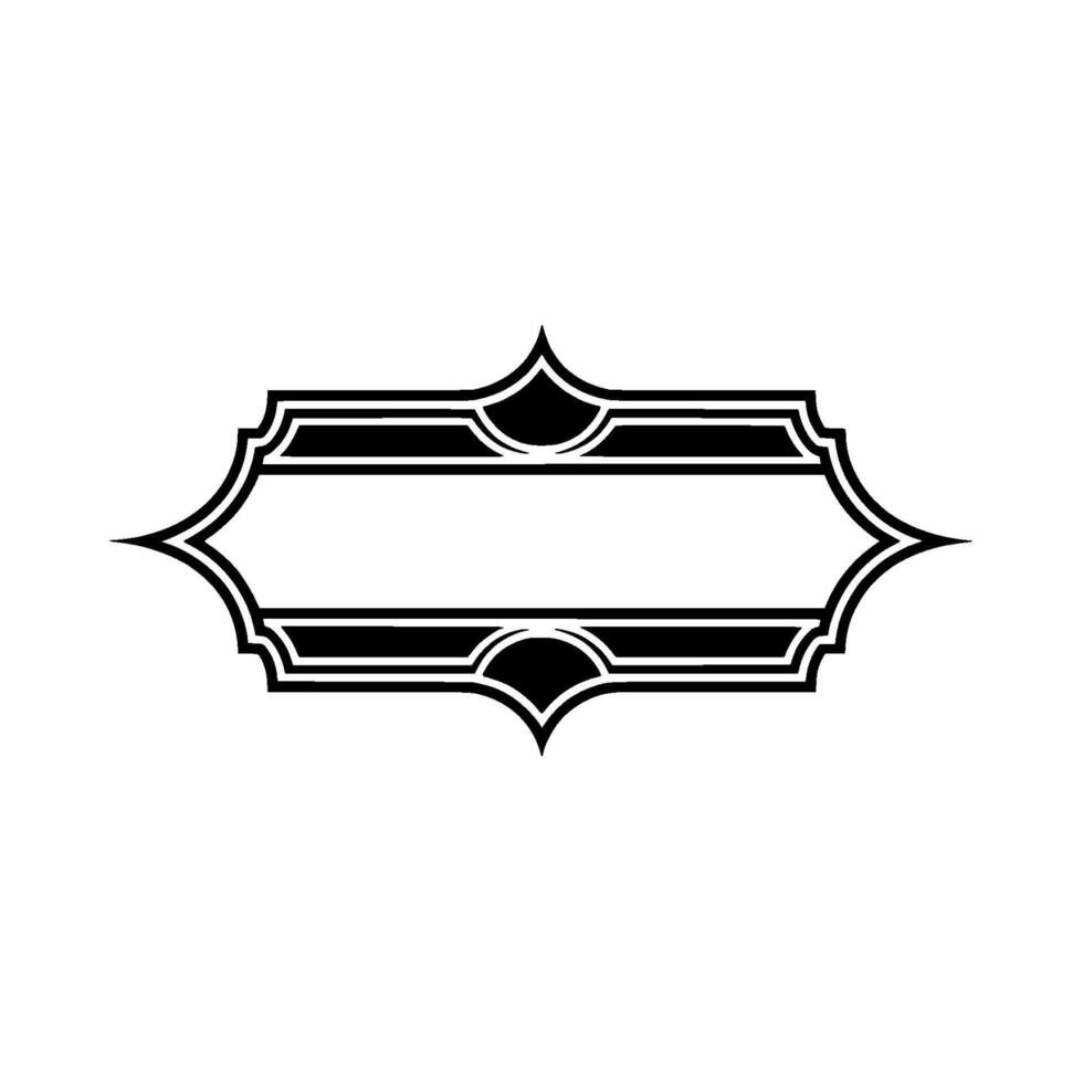 Art Deco Ornament, Elegant Border, Vintage, Symmetrical vector