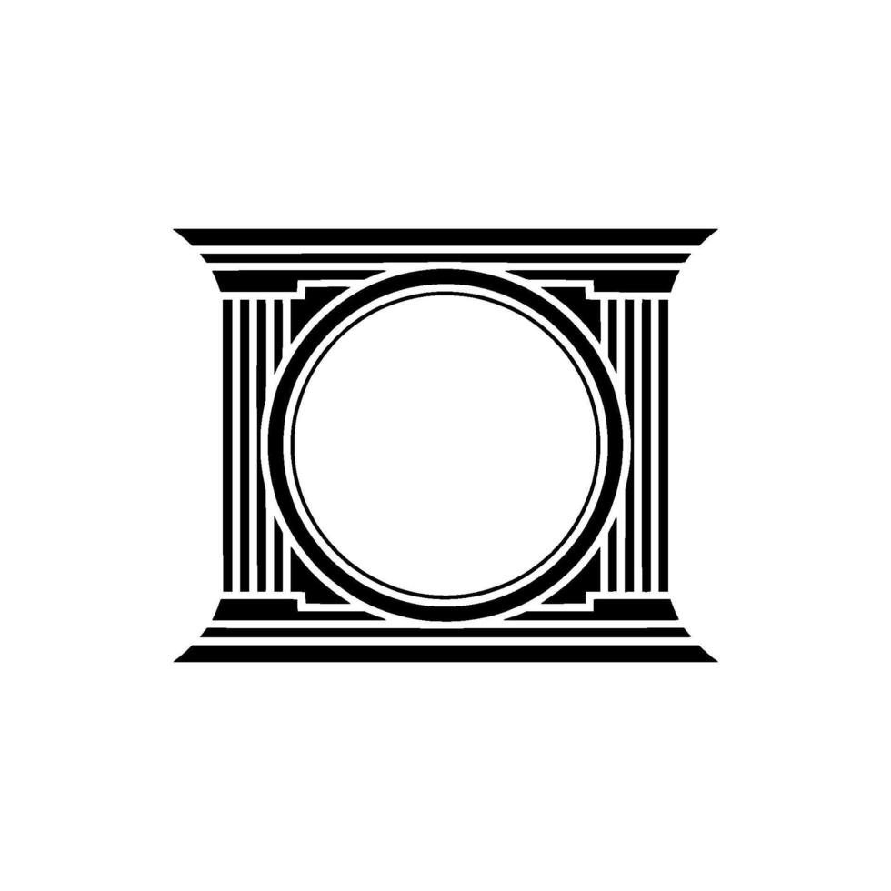 Geometric Portal Art Deco Frame, Minimalist vector