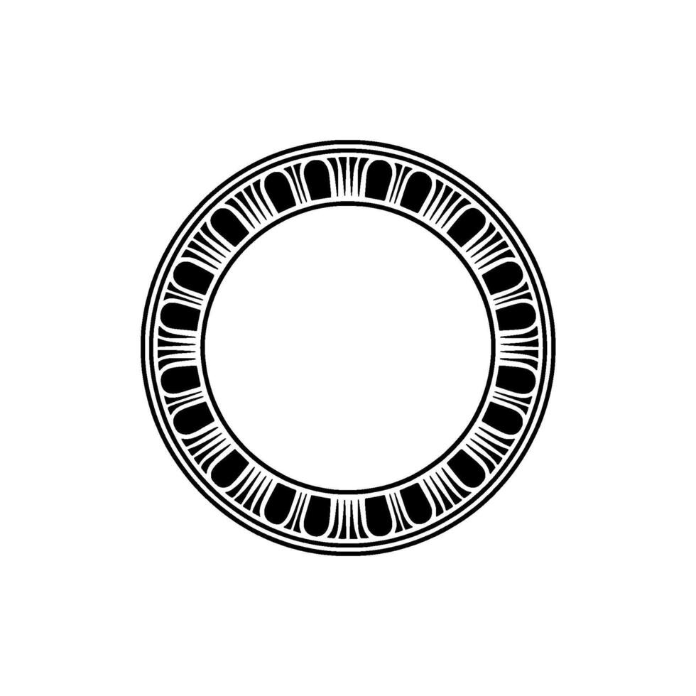 Geometric Circle Frame, Art Deco Style, Minimalist, Border vector