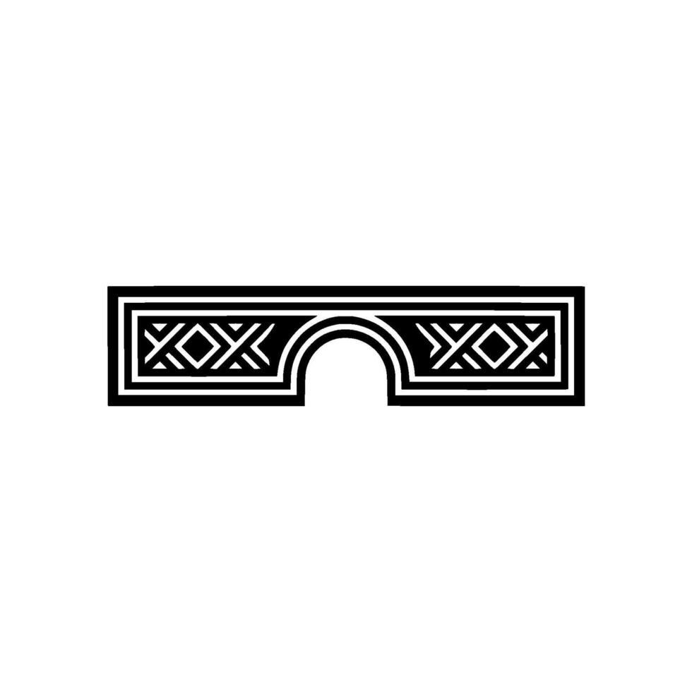 Geometric Archway, Art Deco Ornamentation, Minimalist, Arch vector