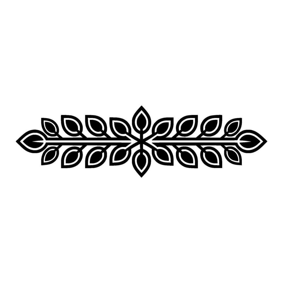 Elegant Botanical Border, Vintage Element, Leaf vector
