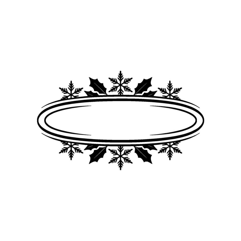 Winter Ornament, Festive Border, Minimalist vector