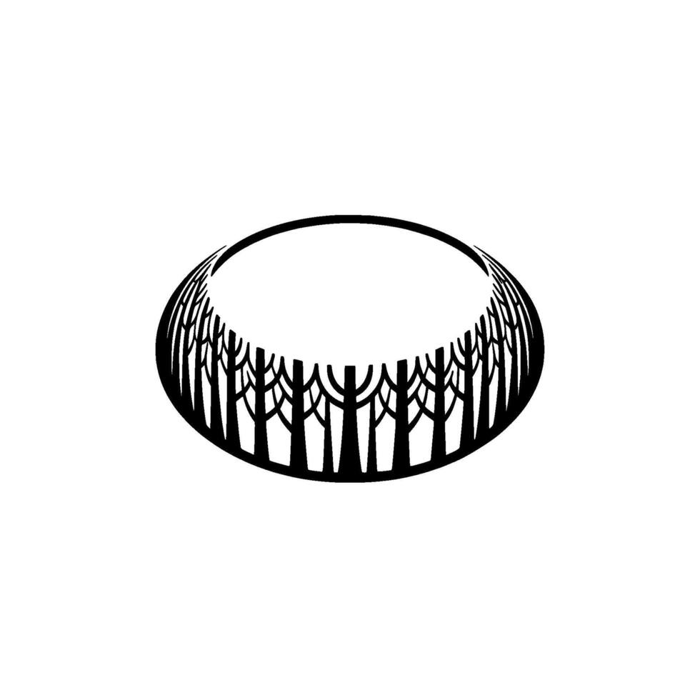 Minimalist Forest Ring, Symbolic Growth Serenity vector