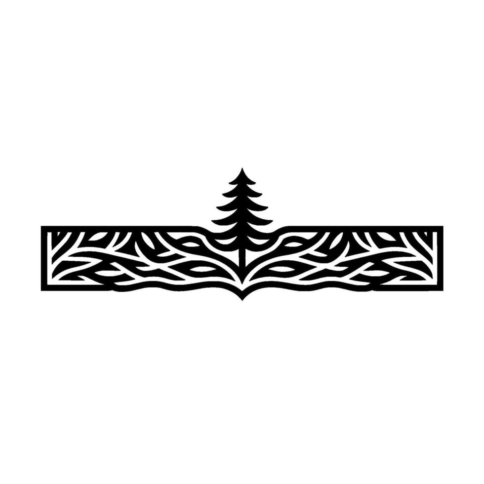 Stylized Forest Emblem, Minimalist Nature vector