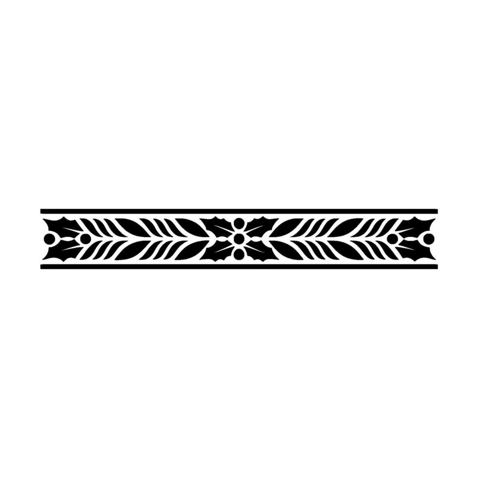 Stylized Holly Border, Festive Element vector