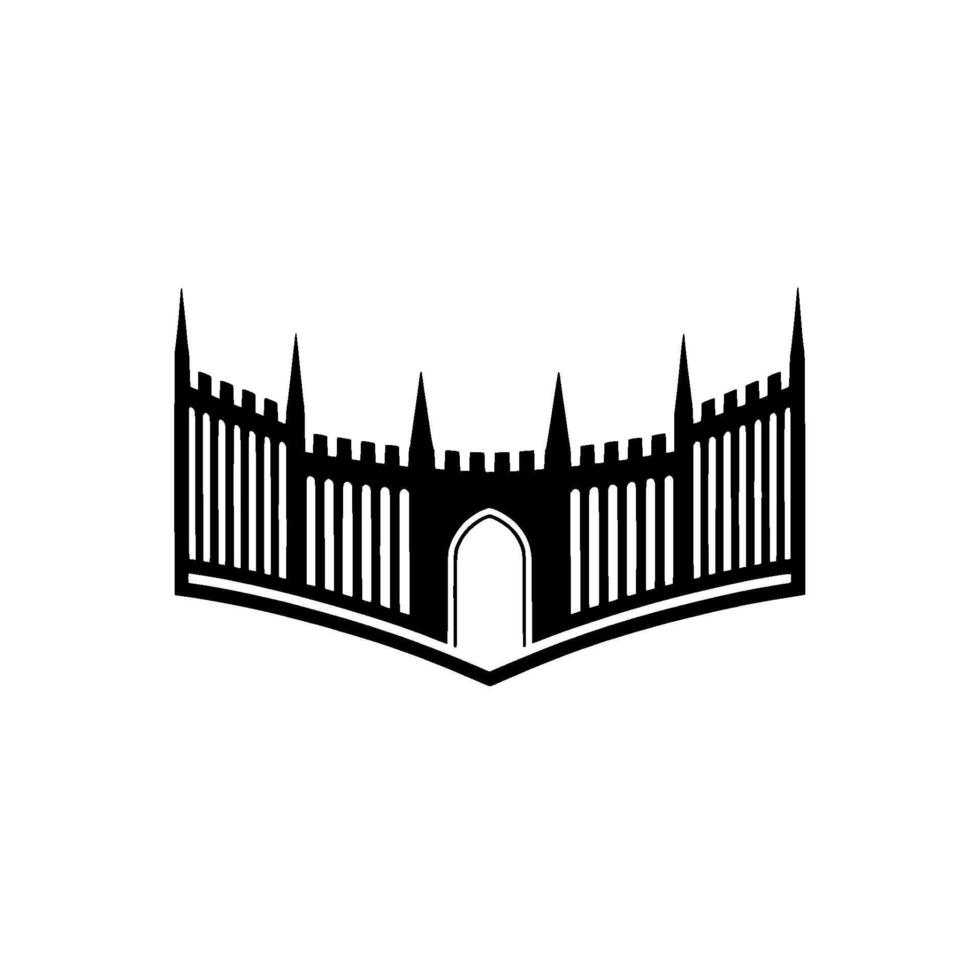 Gothic Archway Emblem, Regal Silhouette, Minimalist vector