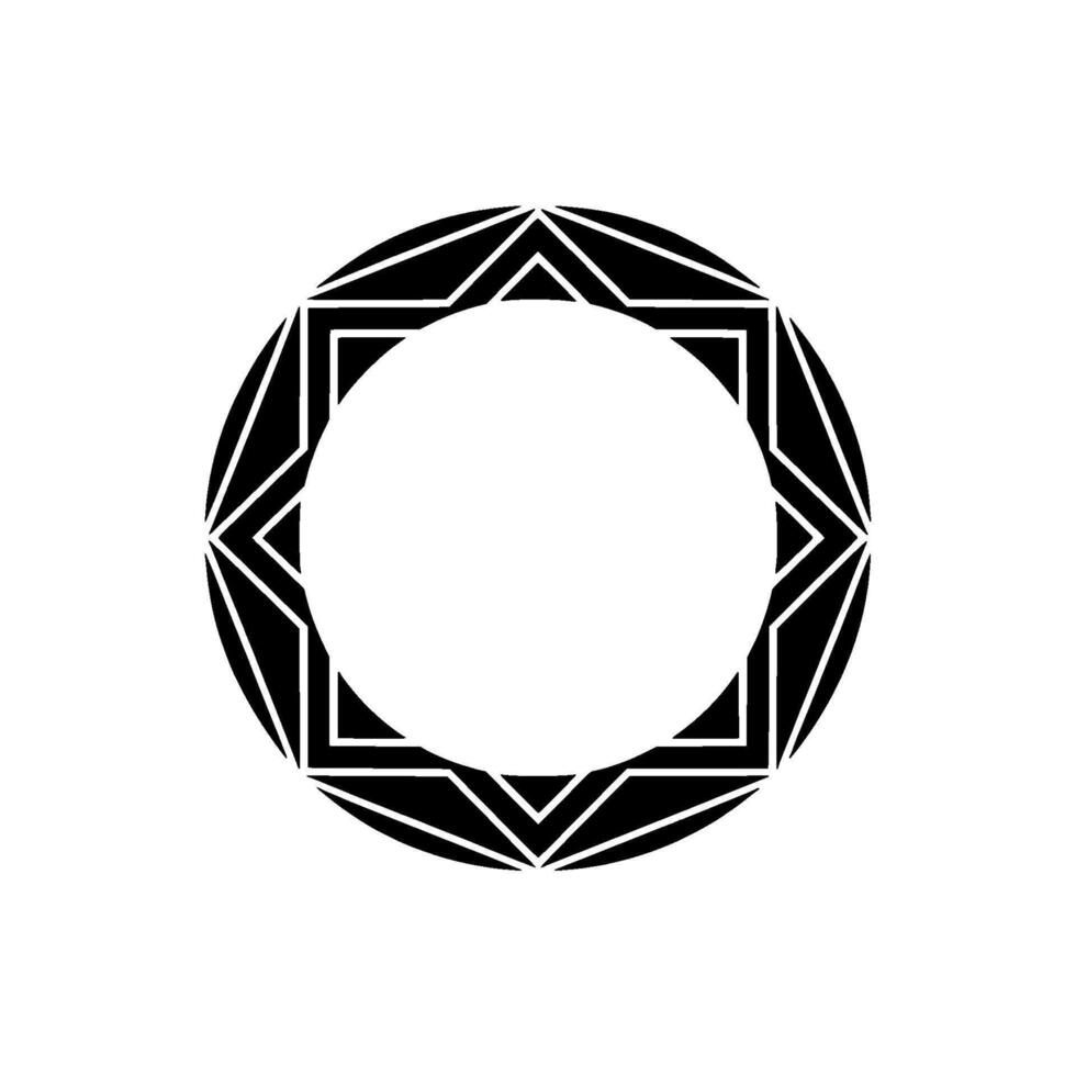Geometric Circle Frame, Minimalist , Abstract Pattern, Symmetry vector